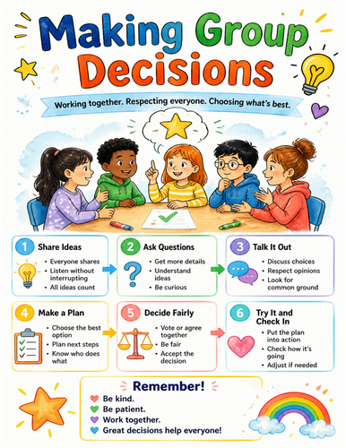 Making Group Decisions I Educational Poster I Classroom Decor
