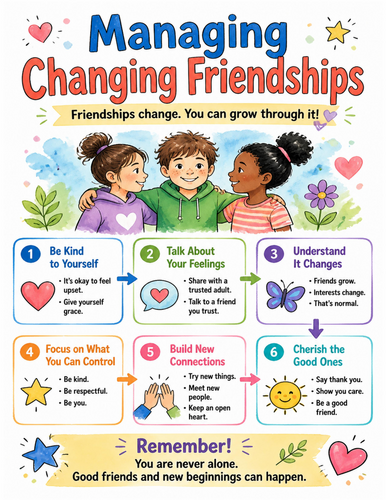 Managing Changing Friendships I Educational Poster I Classroom Decor