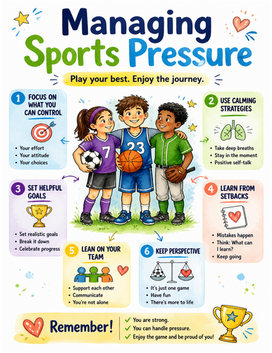 Managing Sports Pressure I Educational Poster I Classroom Decor
