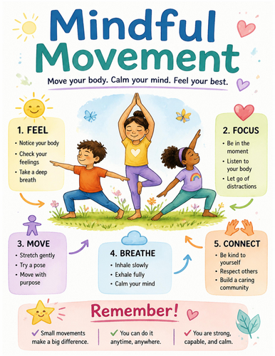 Mindful Movement I Educational Poster I Classroom Decor