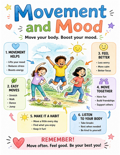 Movement and Mood I Educational Poster I Classroom Decor