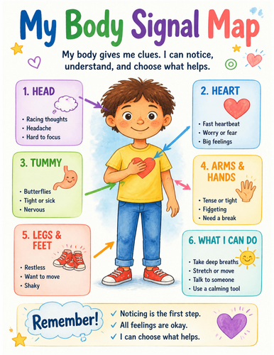My Body Signal Map I Educational Poster I Classroom Decor