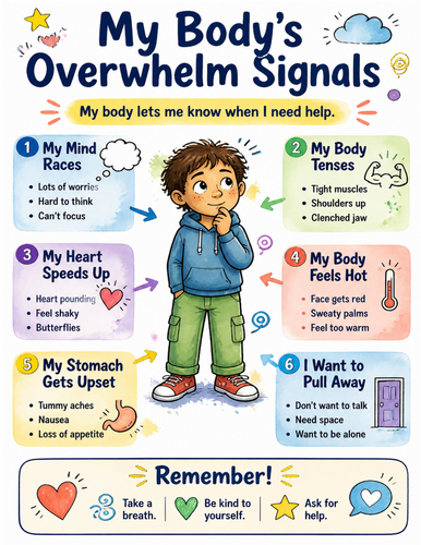 My Body’s Overwhelm Signals I Educational Poster I Classroom Decor