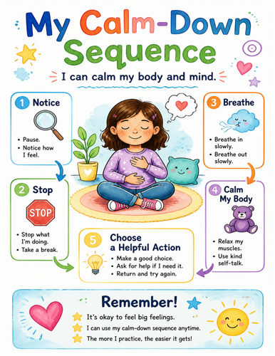 My Calm-Down Sequence I Educational Poster I Classroom Decor