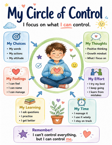 My Circle of Control I Educational Poster I Classroom Decor