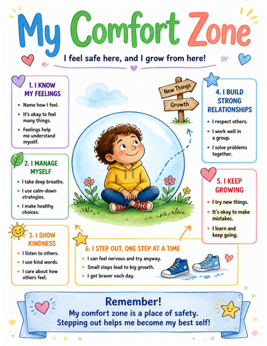 My Comfort Zone I Educational Poster I Classroom Decor