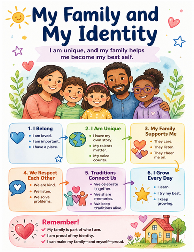 My Family and My Identity I Educational Poster I Classroom Decor