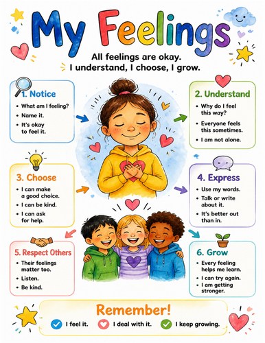 My Feelings I Educational Poster I Classroom Decor