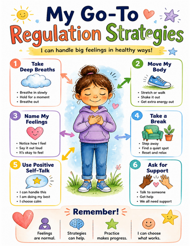My Go-To Regulation Strategies I Educational Poster I Classroom Decor