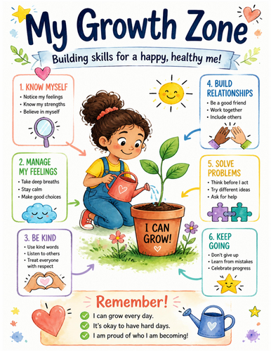 My Growth Zone I Educational Poster I Classroom Decor