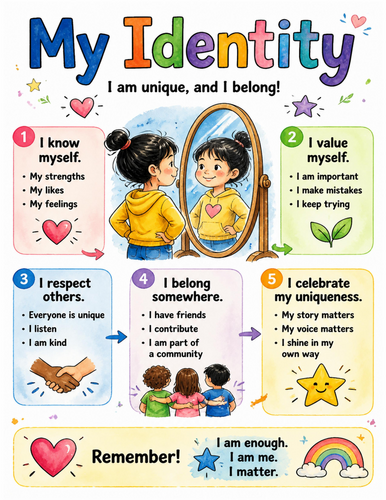 My Identity I Educational Poster I Classroom Decor