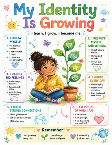 My Identity Is Growing I Educational Poster I Classroom Decor