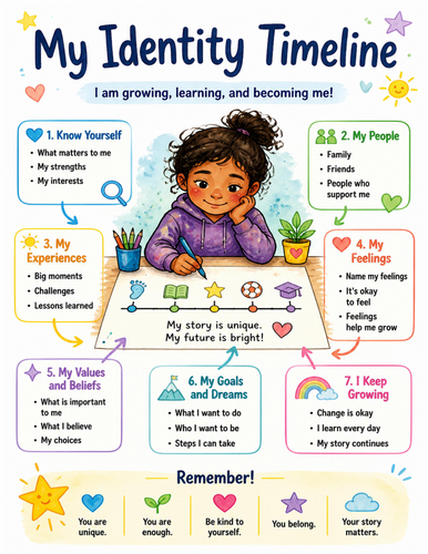 My Identity Timeline I Educational Poster I Classroom Decor