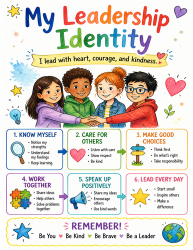 My Leadership Identity I Educational Poster I Classroom Decor