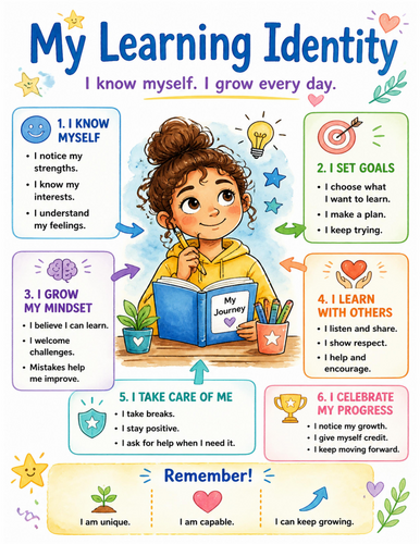 My Learning Identity I Educational Poster I Classroom Decor