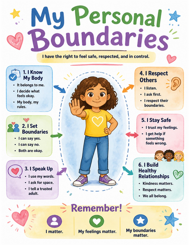 My Personal Boundaries I Educational Poster I Classroom Decor