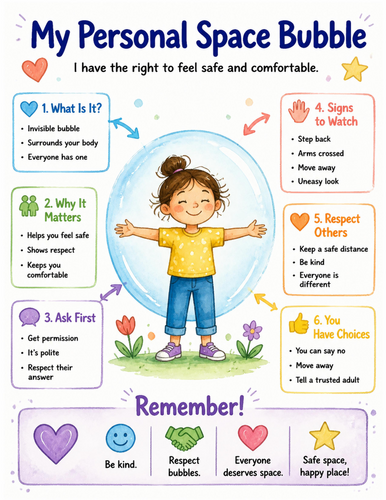 My Personal Space Bubble I Educational Poster I Classroom Decor