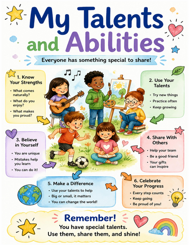 My Talents and Abilities I Educational Poster I Classroom Decor