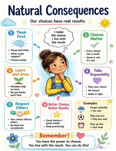 Natural Consequences I Educational Poster I Classroom Decor