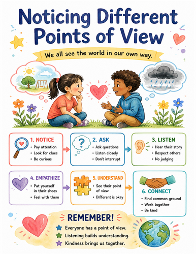 Noticing Different Points of View I Educational Poster I Classroom Decor