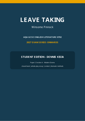 complete 50-page Leave Taking study guide for the 2027 exam series