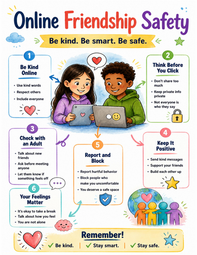 Online Friendship Safety I Educational Poster I Classroom Decor