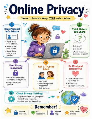 Online Privacy I Educational Poster I Classroom Decor
