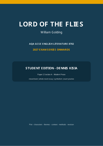 50-page Lord of the Flies study guide for the 2027 exam series onwards