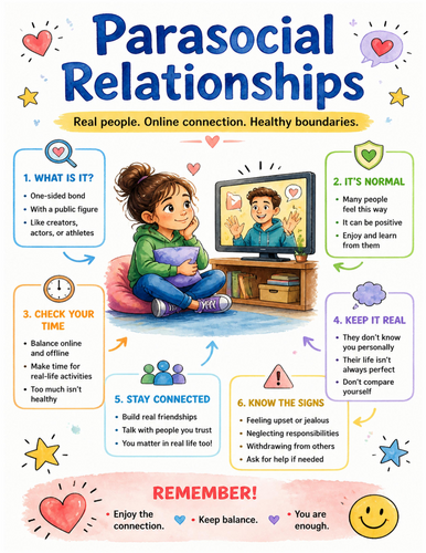 Parasocial Relationships I Educational Poster I Classroom Decor