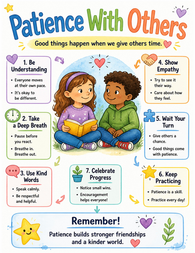 Patience With Others I Educational Poster I Classroom Decor