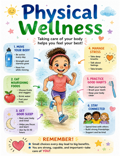 Physical Wellness I Educational Poster I Classroom Decor