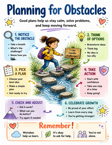 Planning for Obstacles I Educational Poster I Classroom Decor