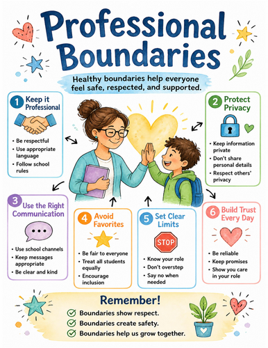 Professional Boundaries I Educational Poster I Classroom Decor