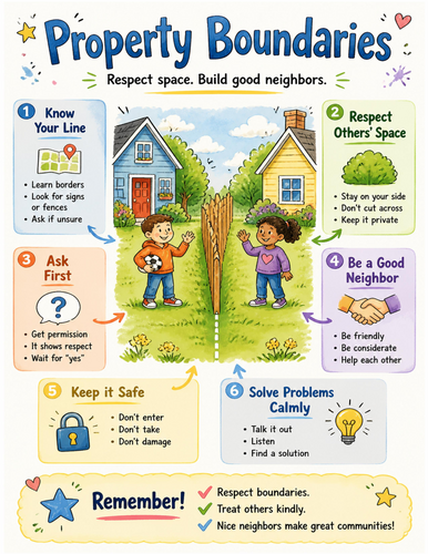 Property Boundaries I Educational Poster I Classroom Decor