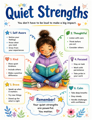 Quiet Strengths I Educational Poster I Classroom Decor