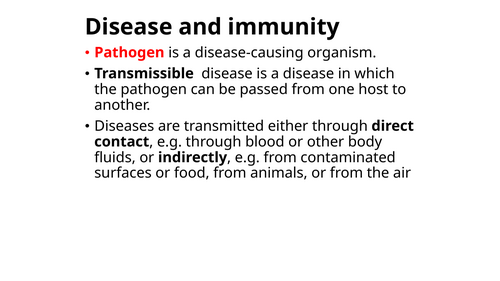 IGCSE BIOLOGY DISEASES AND IMMUNITY