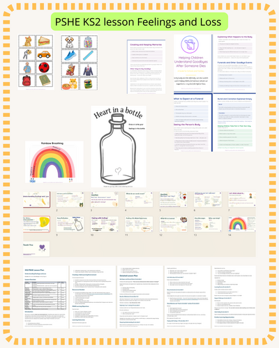 KS2 PSHE Lesson Pack Understanding Feelings and Loss Bereavement Awareness ZIP file