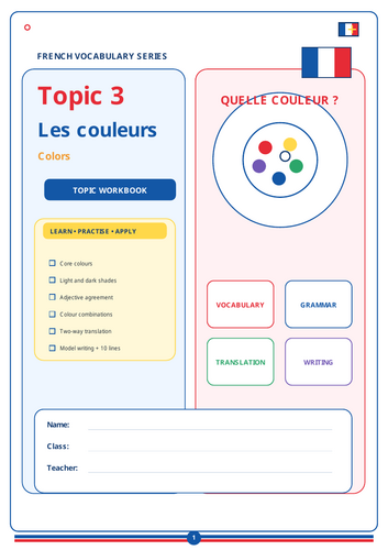 COLOURS IN FRENCH
