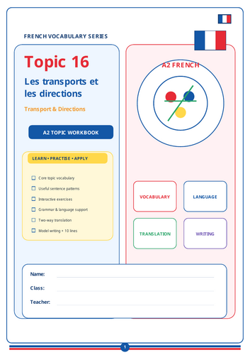 TRANSPAORT AND DIRECTIONS IN FRENCH