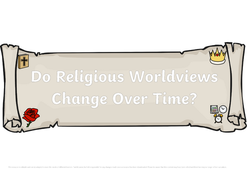 RE Year 5/6 Do Religious Worldviews change over time -Display