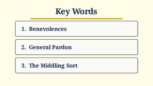 OCR Y106 The Early Tudors - Henry VII - Lesson 5 - Yorkshire and Cornish tax rebellions