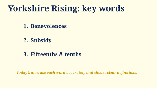 OCR Y106 The Early Tudors - Henry VII - Lesson 5 - Yorkshire and Cornish tax rebellions
