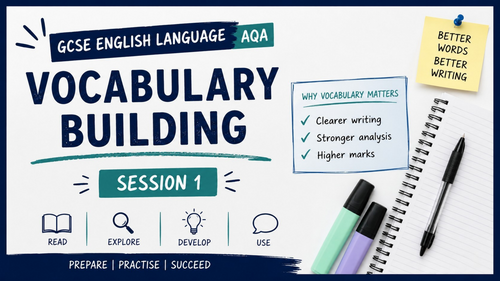 Building Vocabulary Session 1 – GCSE English Language Lesson (AQA) | Complete Lesson | Post-16