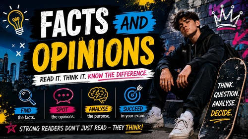 Facts and Opinions | GCSE English Language Reading Skills | Fact, Opinion, Statistics & Claims