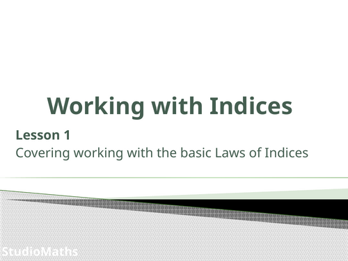 IGCSE & GCSE Revision Pack ~ Laws of Indices (2 lessons)