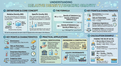 Relative Density /Specific Gravity: Infograph: From Concept to Real-World Applications