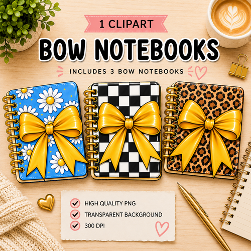 Coquette Bow Clipart PNG, Preppy Teacher School Supplies, Leopard Checkerboard Floral Bow, Sticker T