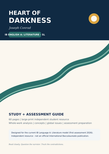 IB  SL study and assessment guide to Joseph Conrad's Heart of Darkness.