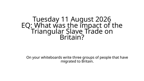 What was the Impact of the Triangular Slave Trade on Britain?