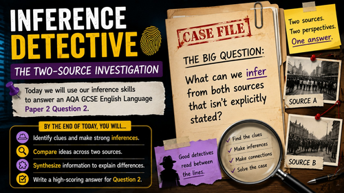 Inference Detective Session 2 – AQA English Language Paper 2 Question 2 | Inference & Comparison